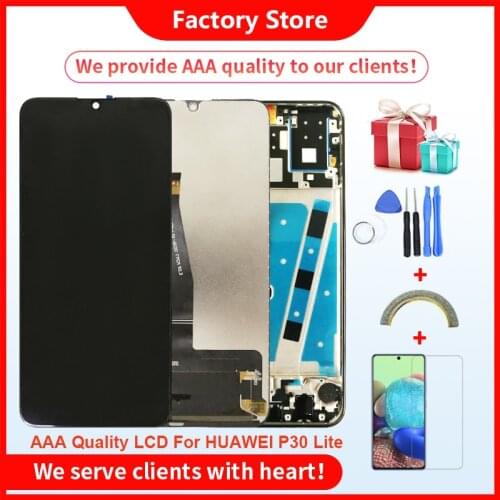 6.15" AAA Quality LCD With Frame For HUAWEI P30 Lite LCD Display Screen For HUAWEI P30 Lite LCD With Frame Screen 10-Touch