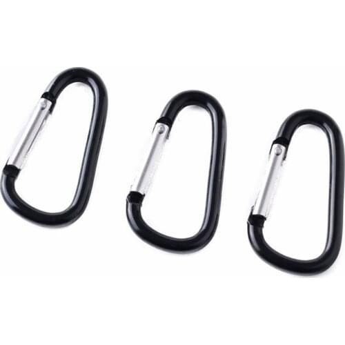 Outdoor Climbing Aluminium Alloy D Shape Buckle Carabiner Survial Key Chain Climb Hook Clip Backpack Buckle Keychain 1pc
