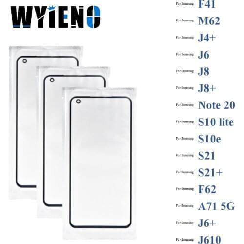 Black Digitizer LCD Sensor Glass Panel For Samsung Galaxy M62 J4 J6 J8 J610 Plus F62 Touch Screen Glass lens + With OCA Film