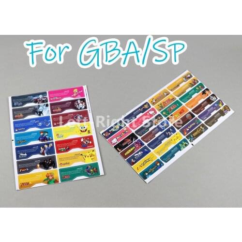 1set/lot=14pcs/lot For GBA SP Label Stickers Custom Design Console Back Tag For Nintend Gameboy Advance SP