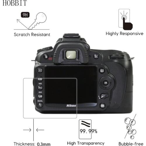2Pack For Nikon D90 D7000 0.3mm 2.5D 9H Clear Tempered Glass Screen Protector Digital SLR Cameras LCD Skin Guard Film