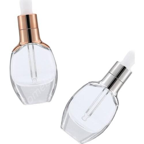 200pcs Spot 15ml30ml essence bottle thick bottom shoulder liquid bottle flat glass bottles cosmetic packaging material