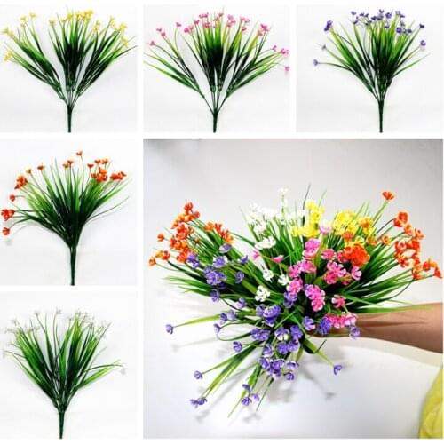 2018 High Quality (1PCS ) Artificial Flowers Bouquet For Wedding Party Simulation Flowers DIY home office decoration 5 Colors