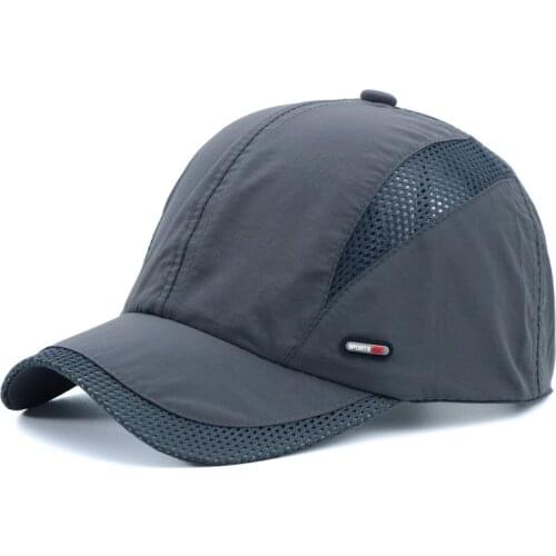 2021 Summer New Mens Outdoor Sport Sunscreen Baseball Hat Running Visor Cap Breathable Quick Dry Mesh Caps Gorras Chapeu