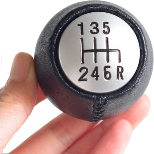 6 Speed PU Leather Manual Gear Shift Knob Lever Shifter Handle Stick For Alfa Romeo GT 147 166