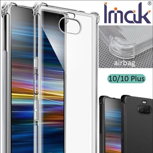 IMAK Airbag Case For Sony Xperia 1 II 10 II Plus Drop resistance anti hit Shock Soft TPU Silicone Clear Transparent Cover