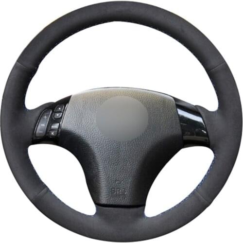 Black Suede Car Steering Wheel Cover for Mazda 3 Axela 2003-2009 Mazda 5 2004-2010 Mazda 6 Atenza 2004-2008