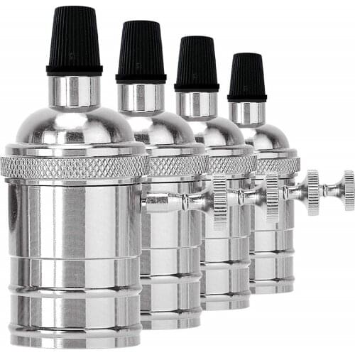 IWHD Retro Douille E27 Socket Lamp Holder Vintage Sockets Metal Lampholder Edison E27 Bulb Holder Base Switch Portalampada