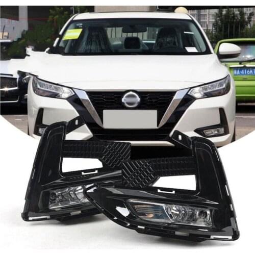 JanDeNing Car Fog Lights For Nissan SYLPHY 2020-2021 Front Fog Lamp Light Replace Assembly kit (one Pair)