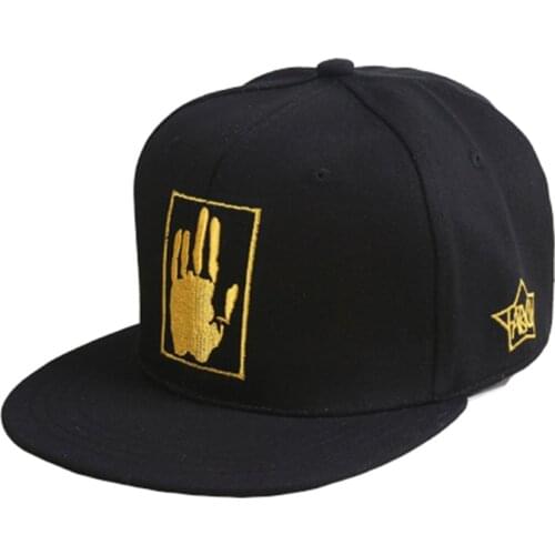 Korean fashion embroidery palm pattern baseball cap men and women street dance couple hip-hop hat outdoor casual snapback hat