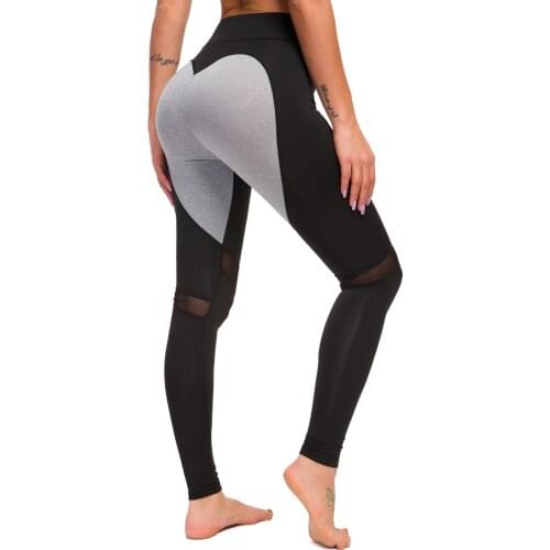 Love color mosaic yoga pants Workout Breathable Trousers Gym Sport Fitness Leggings Women Running Compression tight Sportwear