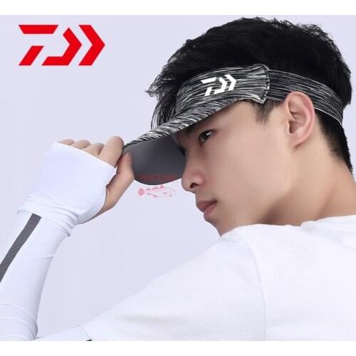 Daiwa Summer Fisihing Sun Protection Hat Men Women Outdoor Sport Golf Running Sunshade Hat Breathable Quick Dry Fishing Caps