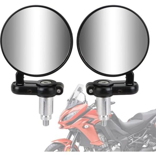 Motorbike Accessories 22mm Universal Rearview Side Mirror Motorcycle Mirrors 2pcs Handle Bar End Mounting