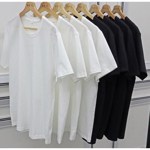 Short sleeve mens solid color advertising shirt womens plus size summer round neck loose T-shirt wholesale custom clothing