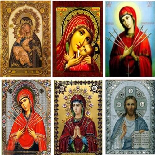 5D DIY Diamond Embroidery Religion Painting Kit Pictures Of Rhinestones Home Decoration Drill Icon Beads New Year Christmas gift