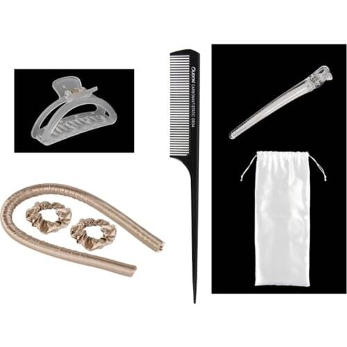 Heatless Hair Curlers Roller Combs Kit for Long Hair to Sleep in Overnight No Heat Curls Headband Rollers Curling