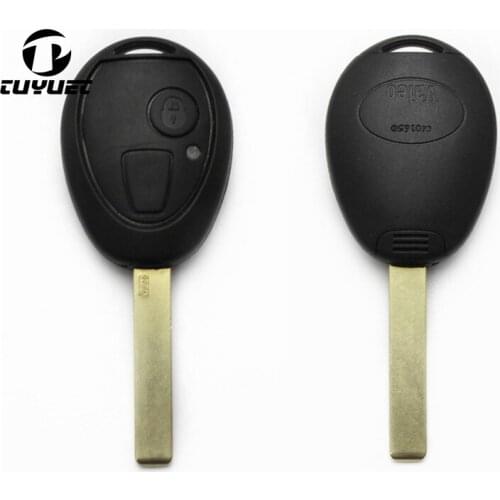 UNCUT REMOTE KEY CASE SHELL REPLACEMENT FOR BMW MINI COOPER 03-07 2 BUTTON 04 05