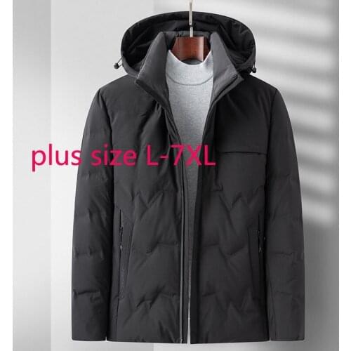 New Arrival Fashion Super Large Winter Young Men Stand Collar Hooded Short Casual Down Jacket Plus Size L XL 2XL 3XL4XL5XL6XL7XL