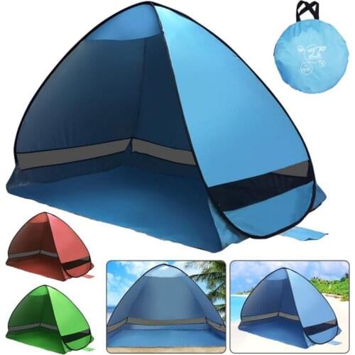 Beach Tent Pop Up Automatic Open Tent Family Ultralight Folding Tent Tourist Fish Camping Anti-Uv Fully Sun Shade Camping Sleep