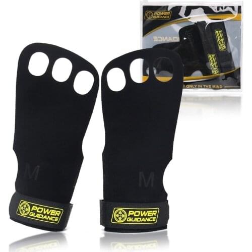 1 Pair GYM Genuine Leather Palm Protectors Gloves Hand Grips Crossfit Gymnastics Guard Pull Up Bar Weight Lifting Gloves