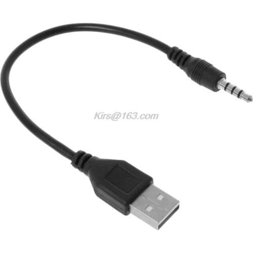 USB 2.0 to 3.5MM Audio Aux Plug Male to Male Lead Jack Adapter Converter Data Cable for Mini speaker