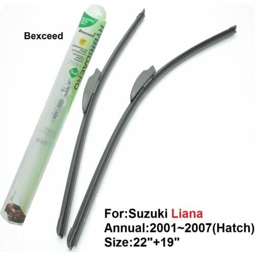 Flat Wiper Blade for Suzuki Liana Hatch Bexceed of Car Windshield Windscreen All Season 22"+19" 2001~2007
