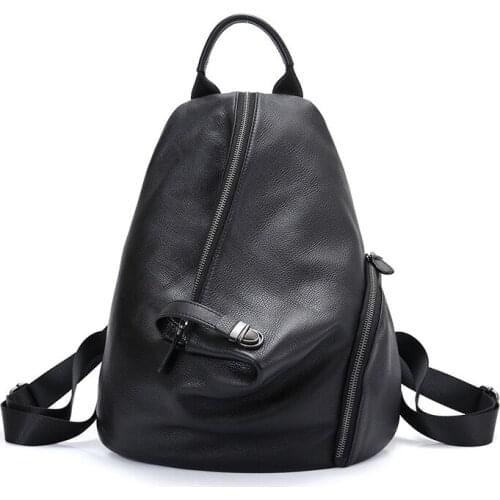 100% Genuine Leather Women Backpack Mini Daily Casual Shoulder Bag Schoolbag Vintage Lady Knapsack High Quality