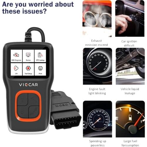 Viecar VP101 Code Reader I/M DTC OBD Reader OBD2 Analyzer Car Diagnostic Tool Automotive Scanner ODB2 Auto Tool PK CR5001 AS500