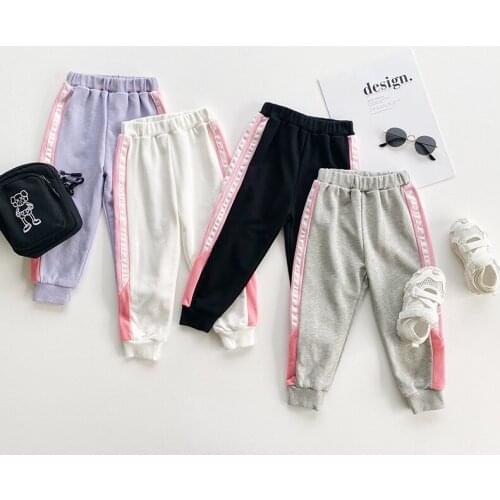 2-8T Toddler Kid Baby Boy Girl Clothes Spring Sport Harem pants Elegant Striped Track Sweatpants joggers Child school Trousers