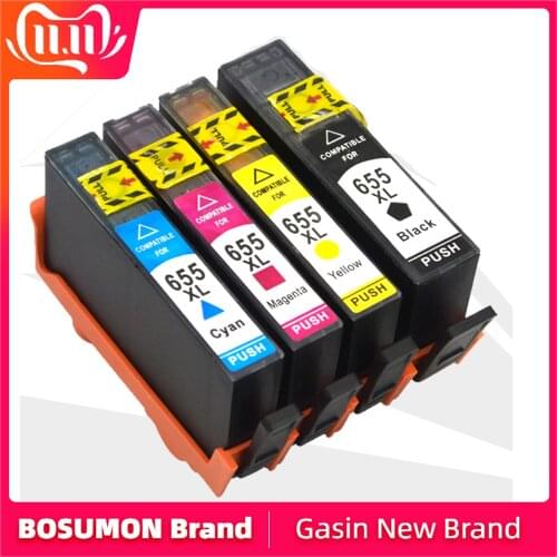 4Pcs Ink Cartridge replacement for HP 655 for hp655 for HP deskjet 3525 5525 4615 4625 CZ109AE CZ110AE CZ111AE CZ112AE