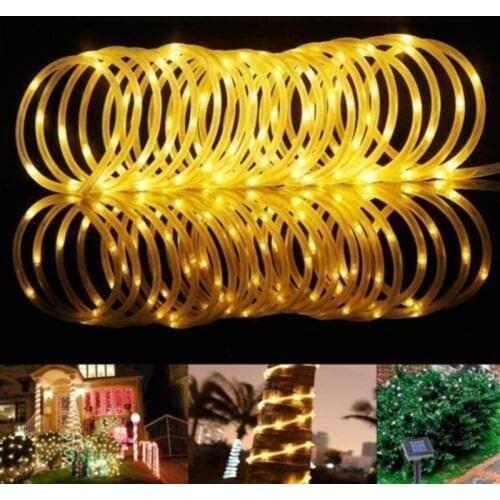 Solar Led Light Outdoor Garden Tube Lights led Strip Christmas Fairy Light for Party Wedding Tree Yard Decoration lampy s