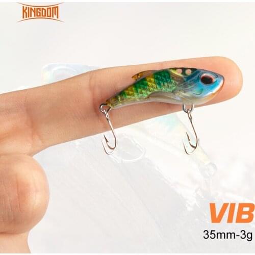 Kingdom Vs-35 Sinking Baits VIB Lures Fishing Vibration 35mm 3g Crankbaits ABS Materials Artificial Plastic Wobblers Hard Baits