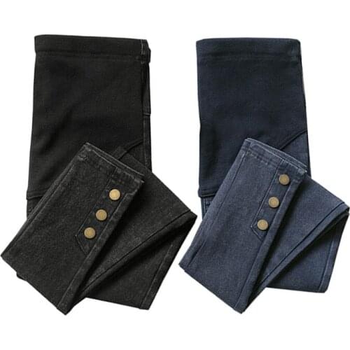 Skinny Stretch Pencil Pants Maternity Jeans For Pregnant Women Clothes Button Trousers Pants Pregnancy Jeans Gravidas Clothing