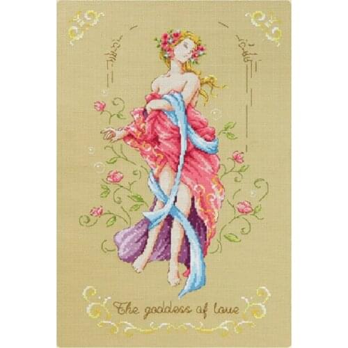 Embroidery craft European wall decoration diy counted cross stitch kits the goddess of love cartoon topless beauty flowers fairy