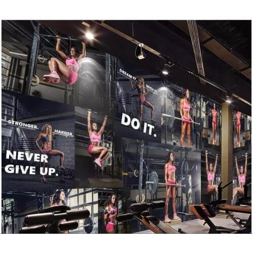 Custom mural 3d photo wallpaper Beautiful sexy woman in modern gym Background wall Home decor living room wallpaper for wall 3 d