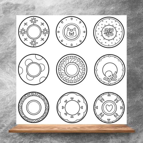 ZhuoAng Diverse Circles Clear Stamps/Silicone Transparent Seals for DIY scrapbooking photo album Clear Stamps 13x13