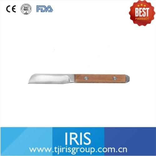 10 Pieces/Box Dental Lab Equipment Stainless Steel Plaster Knife 5R/6R/7R/12R With Wooden Handle