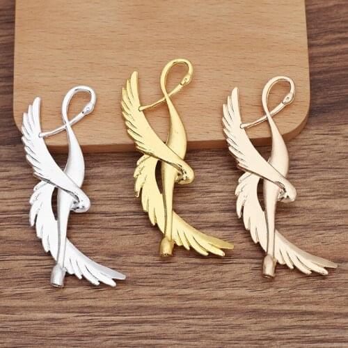 10 Pieces/Lot 69*31mm Metal Bird Pendant Hair Accessories Handmade Vintage Ornaments
