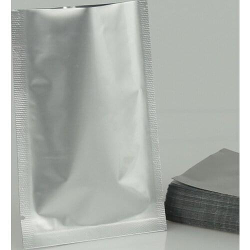 100pcs/lot 26x38cm Pure aluminium rice plastic flat bag, silvery white mylar millet plain pouch heat sealable-food sack