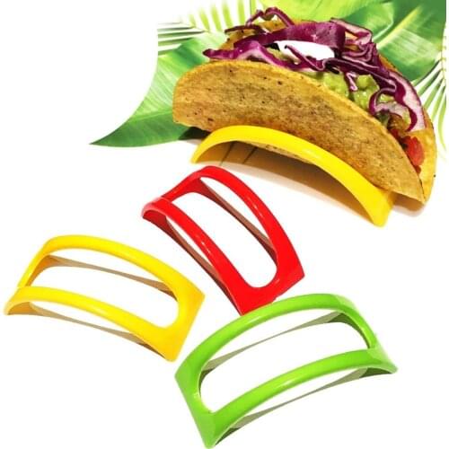 12 PCS Tortilla Roll Stand Colorful Taco Shell Plastic Holder Sandwich Bread Display Stand Plate Food Holder Kitchen supplies