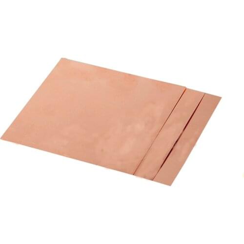 2pcs/lot 99.95% T2 Pure Copper Bar T0.5*100*200MM T2 Copper Strip Red Copper Pad Copper Plate DIY Material