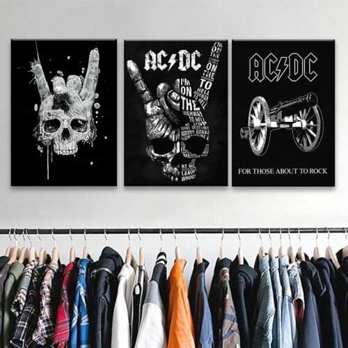 Abstract Panting Print AC DC Canvas Painting Oil Painting Poster Modern Wall Art Picture in Livingroom or Bedroom Home Decor