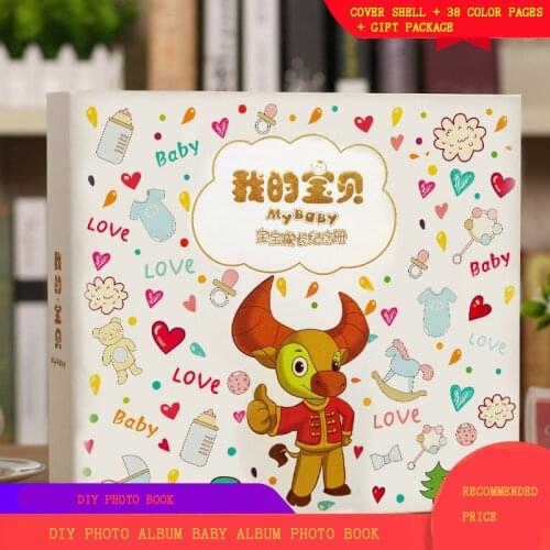 45 68pcs 10 Inch Scrapbooking Picture Customized Album Photo Collection DIY Photo Album Baby 38 Pictures Birthday Memory Book