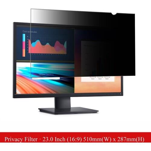 23.0 inch Anti-Glare Computer Privacy Filter Screen Protector Film for Desktop Monitor Widescreen 16:9 Aspect Ratio