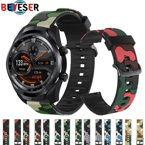 Wrist Band For Ticwatch Pro 2020 Strap For Ticwatch Pro 3 GPS/GTX/E2/S2 Silicone Bracelet Replace Belt Smart Watch Accessories