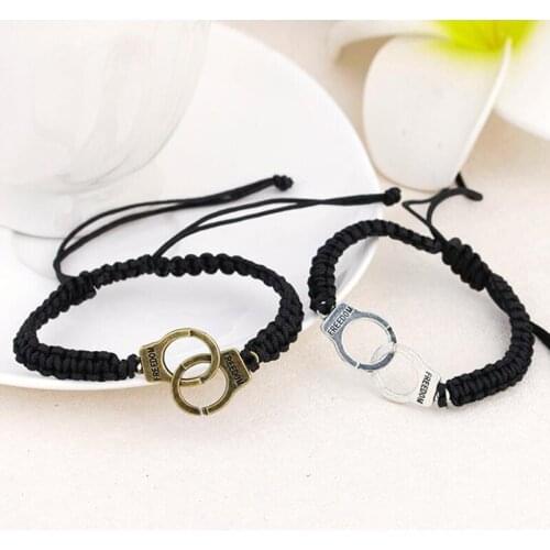 Partners In Handcuff Bracelet For Women Men Friendship Best Friend Couple Bracelets Matching Bracelets