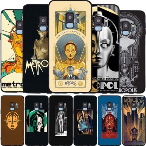 Metropolis black Soft phone Case For Samsung S20 S10 S9 S8 S7 edge Plus Lite Note 8 9 10 A6 A7 A8 A9 2018 Cover
