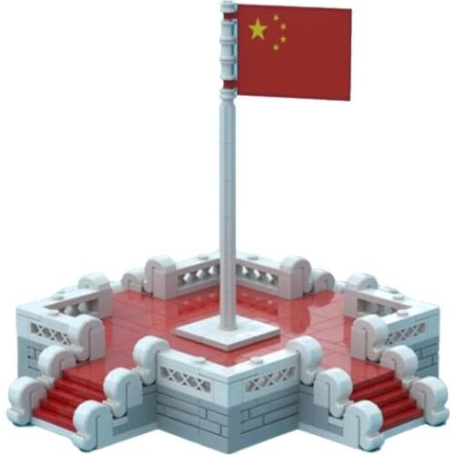 Chinas Tiananmen Building Block Childrens Toy Tian'anmen Flag-raising Platform Model Small Particles MOC Building blocks