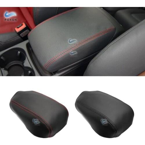 For Audi Q5 2010 2011 2012 2013 2014 2015 2016 2017 2018 Microfiber Leather Car Center Console Armrest Box Cover Protective Trim