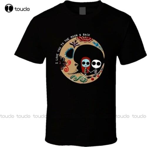 I Love You To The Moon And Back Tim Burton Inspired Day Of The Death T Shirt shirt printing